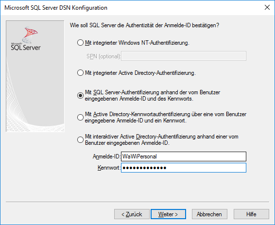 Ändern der ODBC-Datenquelle